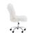Left. Linon Home Décor - Larabee Plush Faux Fur Adjustable Office Chair With Chrome Base - White.
