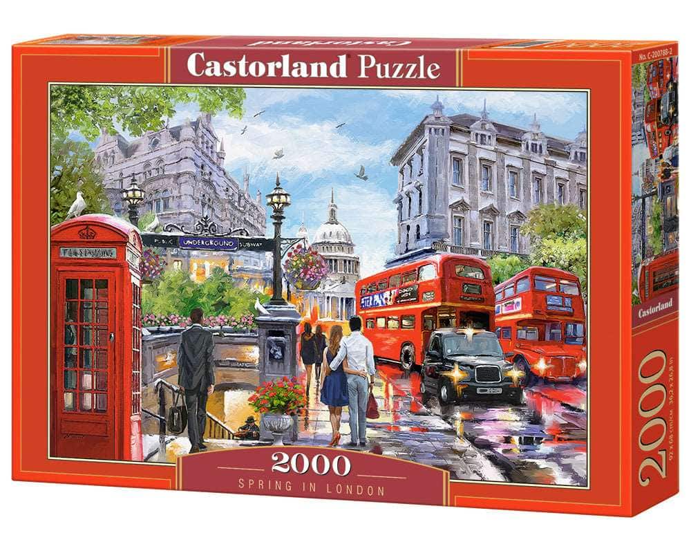 Castorland - 2000 Piece Jigsaw Puzzles, Spring in London, City center, Bus, UK, Great Britain, England, C-200788-2 - Red price history on PriceWatchPro
