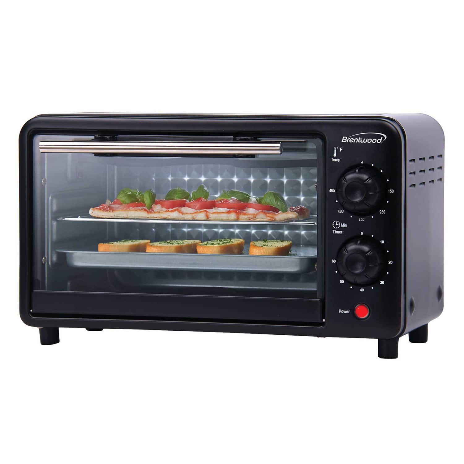 Brentwood - 700W 2-Slice Countertop Toaster Oven - Black