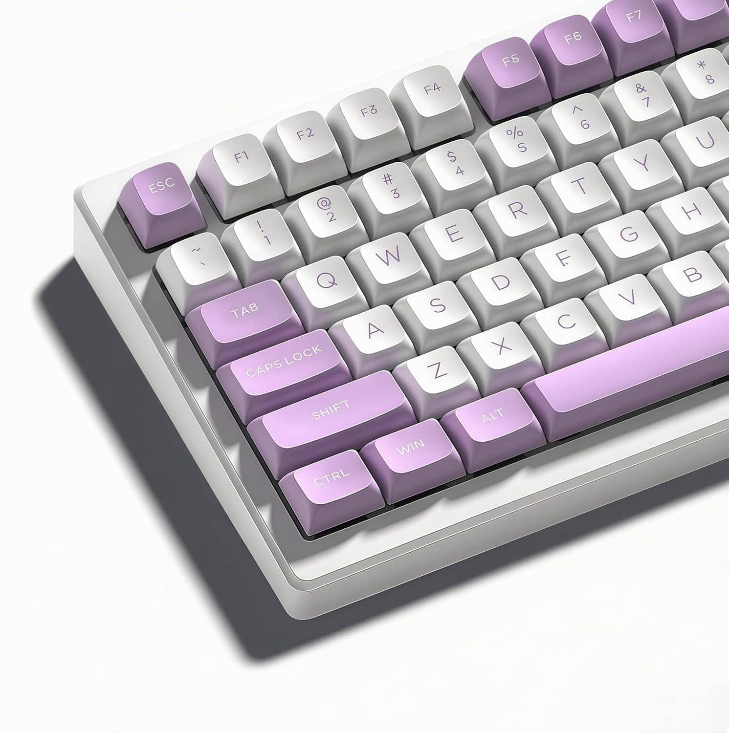 Womier - PBT Keycaps, ISA Profile Custom Keycap for 60% 65% 75% 100% TKL US Layout Mechanical Keyboard - Purple