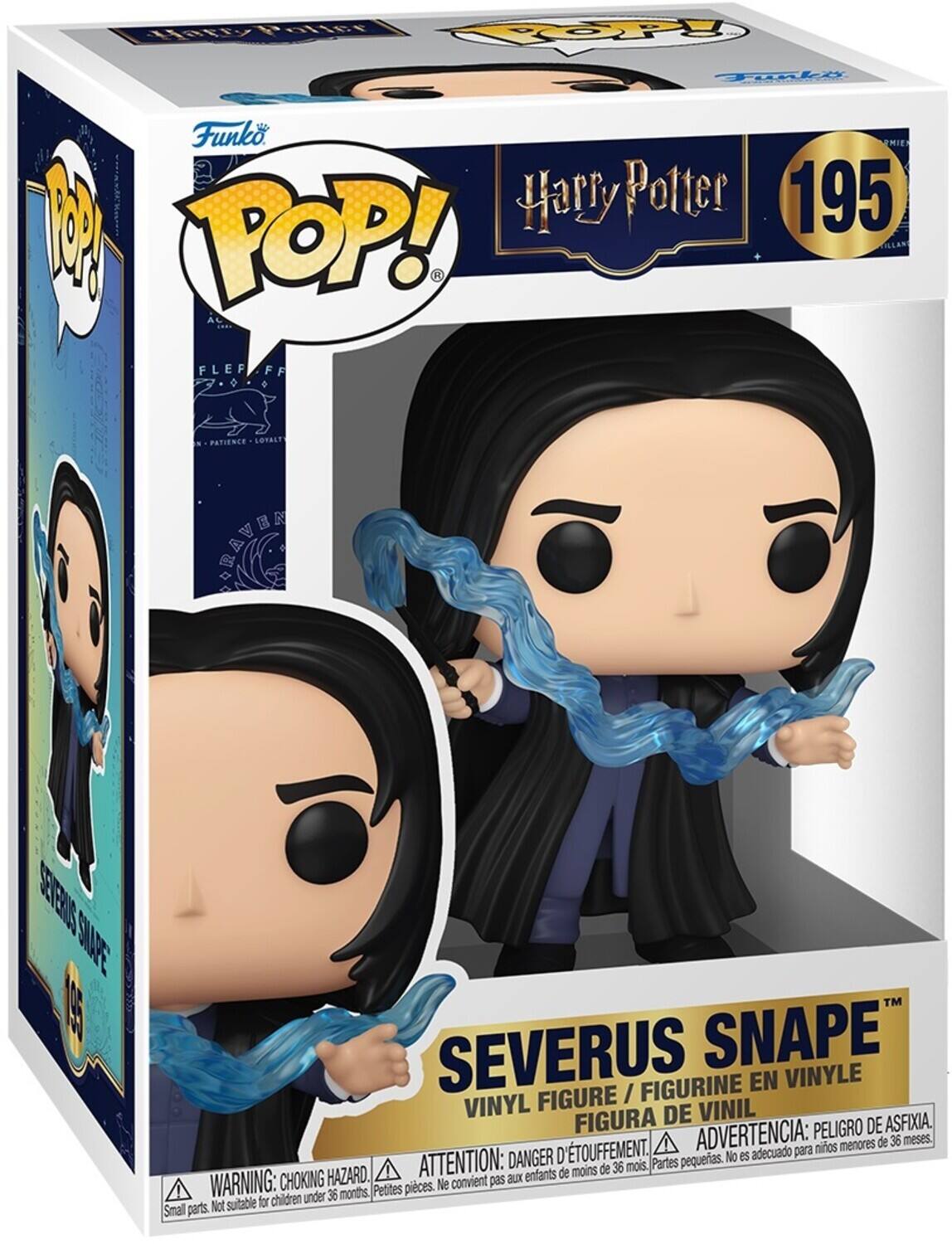 flatry F DliGr COPP Todle  Funko MIE 1 | Harry Potter 195 POP! H ILLAN AC FLEF FF .. e PATIENCE LOTALT AVES SETENIS SMRE SEVERUS SNAPE FIGURINE EN VINYLE FIGURE / VINYL DE VINIL FIGURA ADVERTENCIA: PELIGRO DE ASFIXIA. niños menores de 36 meses. ATTENTION: DANGER D TOUFFEMENT. Partes pequeñas. No es adecuado para de menos de 36 mois. CHOKING HAZARD. convient pas aux enfants WARNING: under 36 months. Petites pièces. Ne Not suitable for children Smal parts.