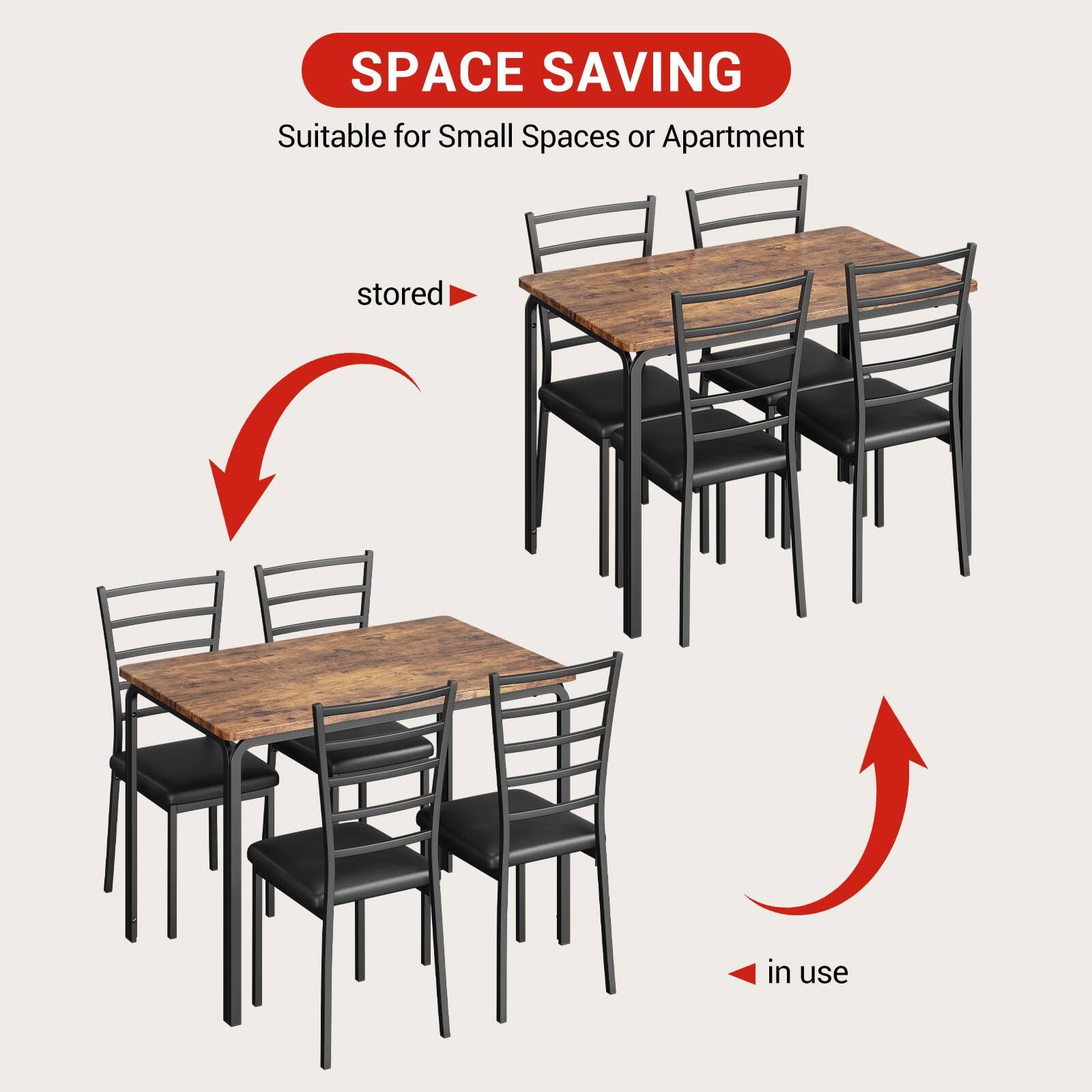 SPACE SAVING  
Suitable for Small Spaces or Apartment  

stored  
in use