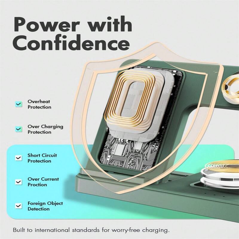 Power with Confidence  
- Overheat Protection  
- Over Charging Protection  
- Short Circuit Protection  
- Over Current Protection  
- Foreign Object Detection  

Built to international standards for worry-free charging.