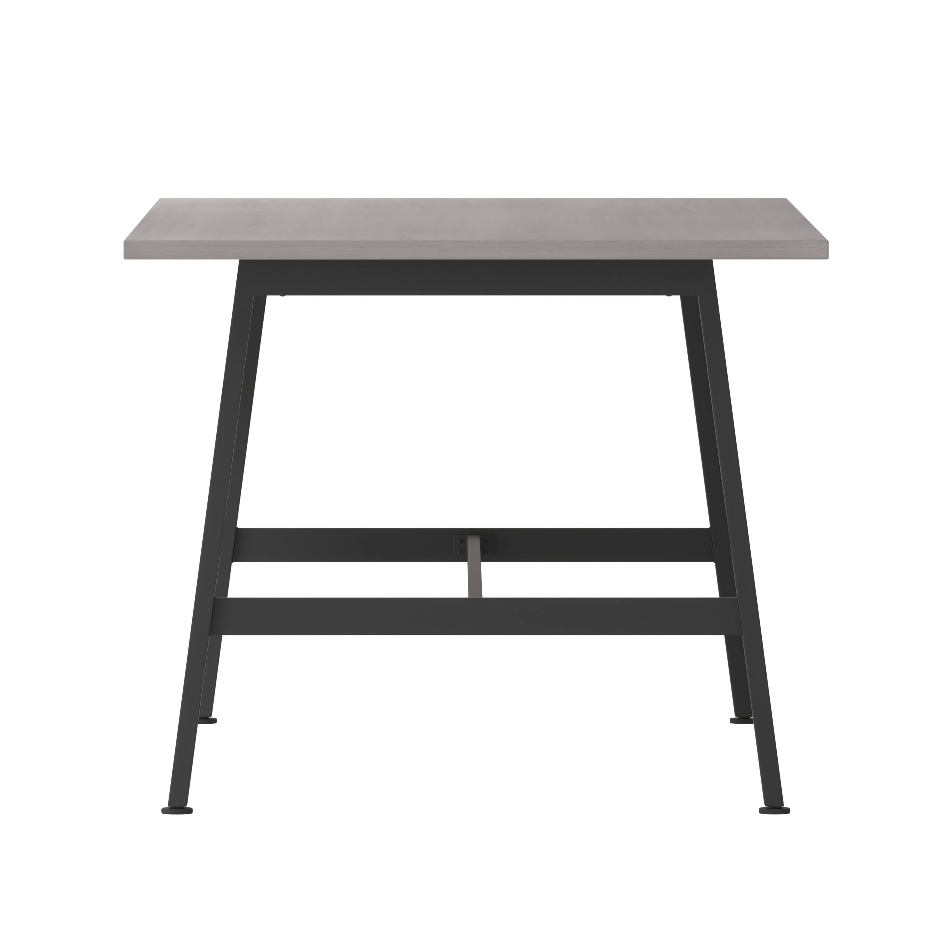Left. Flash Furniture - Redmond Commercial 72x36 Conference Table with 1" Thick Double Sided Laminate Table Top with PVC Edging and Heavy Duty A - Gray.