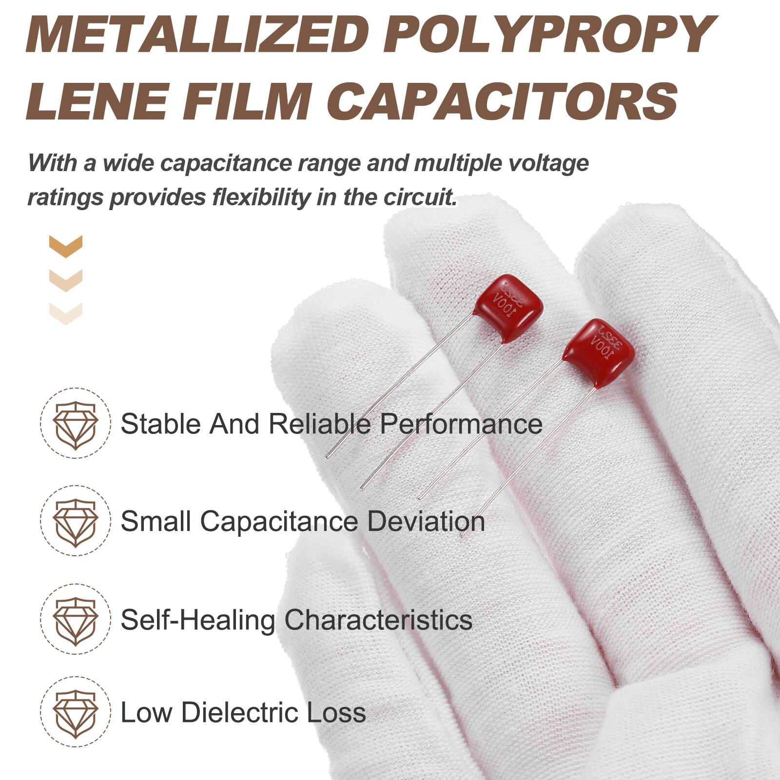 METALLIZED POLYPROPYLENE FILM CAPACITORS

With a wide capacitance range and multiple voltage ratings provides flexibility in the circuit.

- Stable And Reliable Performance
- Small Capacitance Deviation
- Self-Healing Characteristics
- Low Dielectric Loss