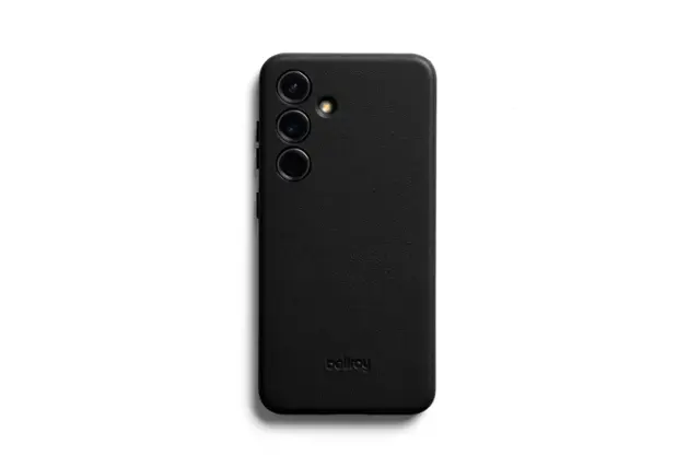 Front. Bellroy - Galaxy S24 Leather Phone Case - Black.