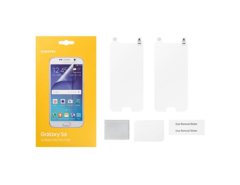 SAMSUNG  
12:45  
17°C  
Galaxy S6  
SCREEN PROTECTOR  

Dust Removal Sticker  
Dust Removal Sticker