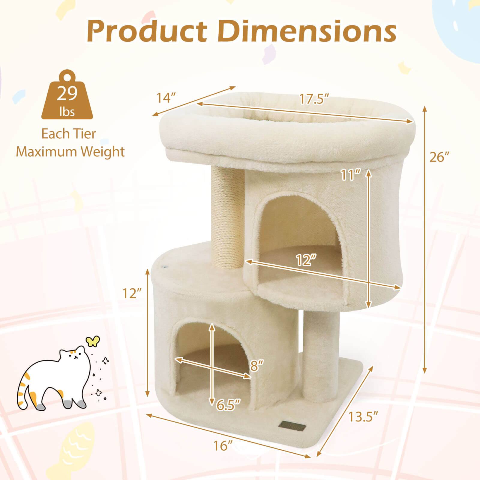 Product Dimensions  
29 lbs  
Each Tier Maximum Weight  
14" x 17.5" x 26"  
12" x 12" x 11"  
8" x 6.5" x 13.5" x 16"