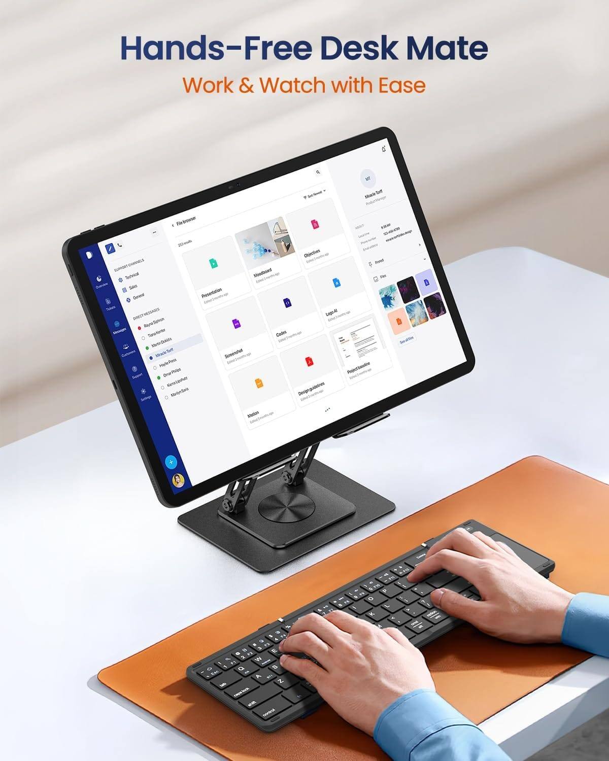 Hands-Free Desk Mate  
Work & Watch with Ease

Ser Muck  
Filebrowner KILLOP 03.69.650 20.uk  
Objectives F Pervil Servical Woodboard Oni Chanke Sales General Presentation fiduto DIRECT MESSAUCE Logo-Al RepreSiption Vessages TuralKanter Codes histe-dokide Mirack Saff Screenchat Hylefress Project-baseline Subjit OtterPhilos Kanatashate Design guidalines therlyn Sore Emplonethop Station datted.hameme.orge

ru  
D 10 : P m a O - DE K  
M Fat Q T , F2 11  a a F1 , 2 W I F1  - Q 2 I THE  A STI Leds N capelock wrift