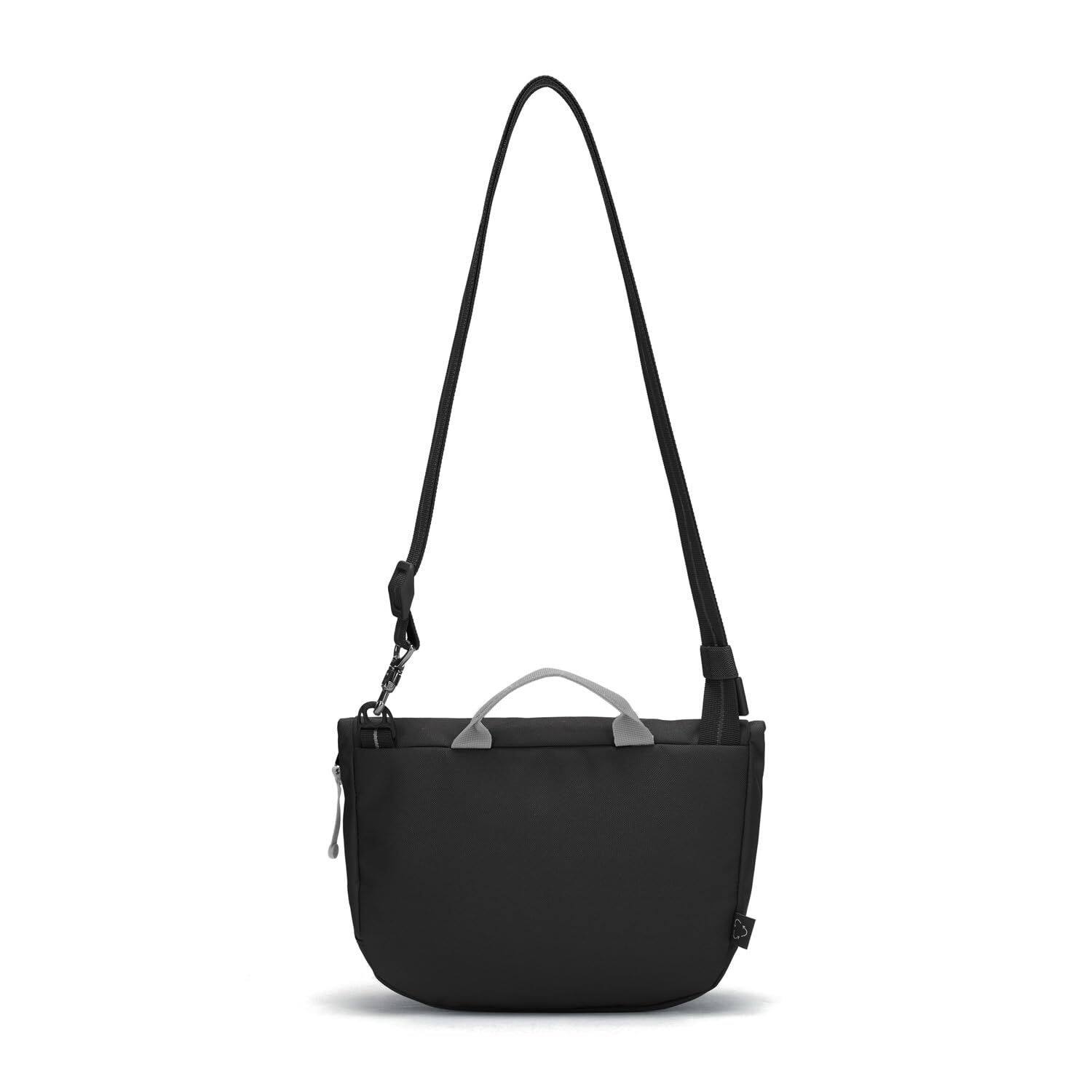 Left. Pacsafe - GO Saddle Crossbody - Jet Black.