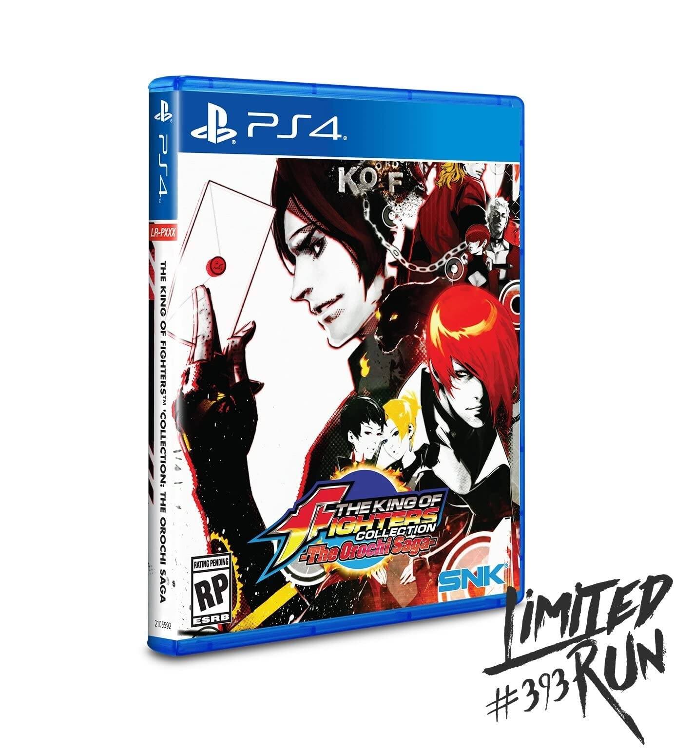 PS4  
KOF  
THE KING OF FIGHTERS COLLECTION: THE OROCHI SAGA  
RATING PENDING  
RP ESRB  
SNK  
LIMITED RUN #393
