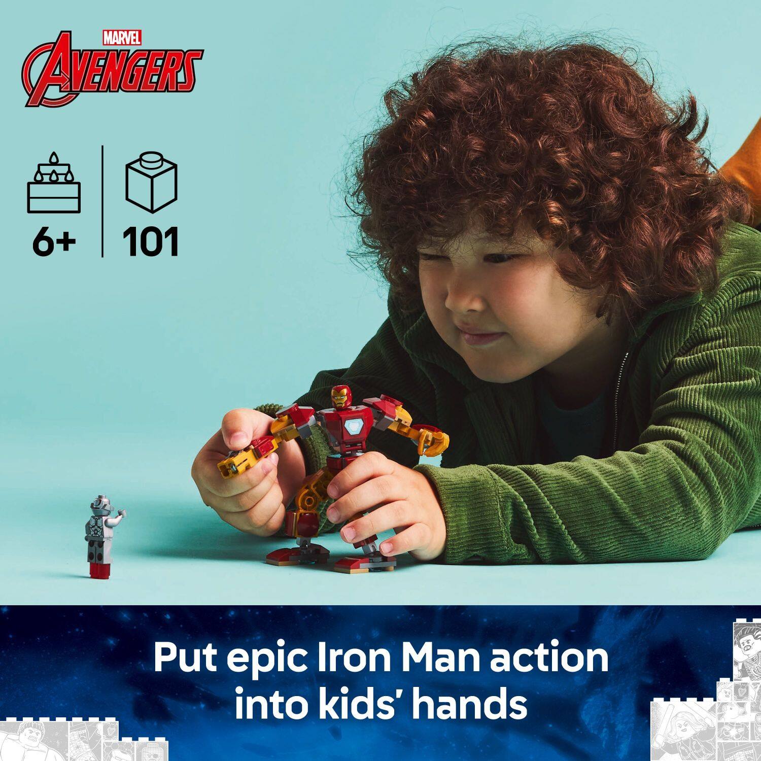 "MARVEL AVENGERS 6+ 101 Put epic Iron Man action into kids' hands."