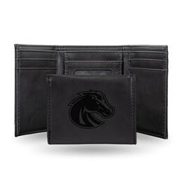 Rico Industries - Boise-St. Bronco's Black Trifold Wallet with Clear ID Window - Multi