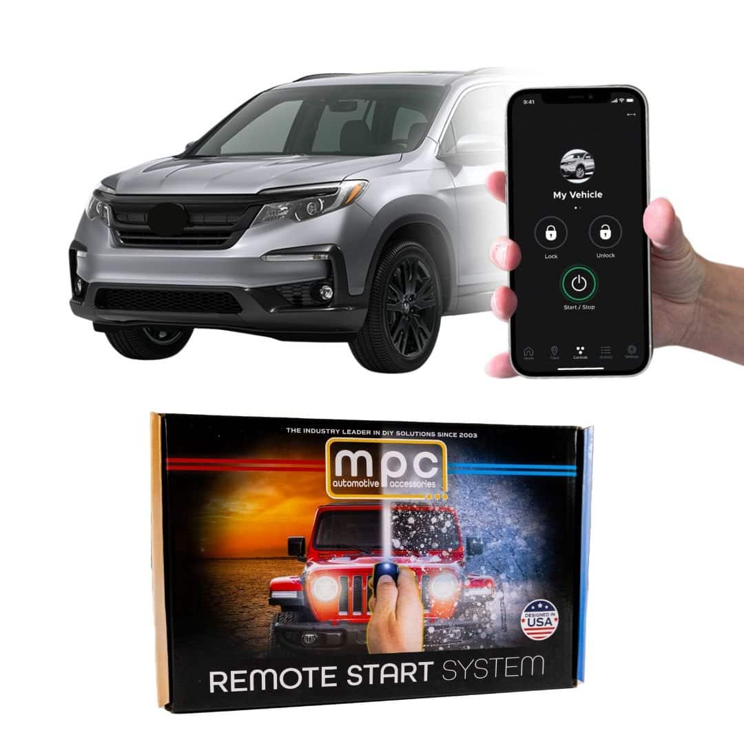 MPC - Remote Start Kit for Honda Pilot 2016–2022 Push-to-Start (Smartphone Control, Semi Plug-and-Play) - Black
