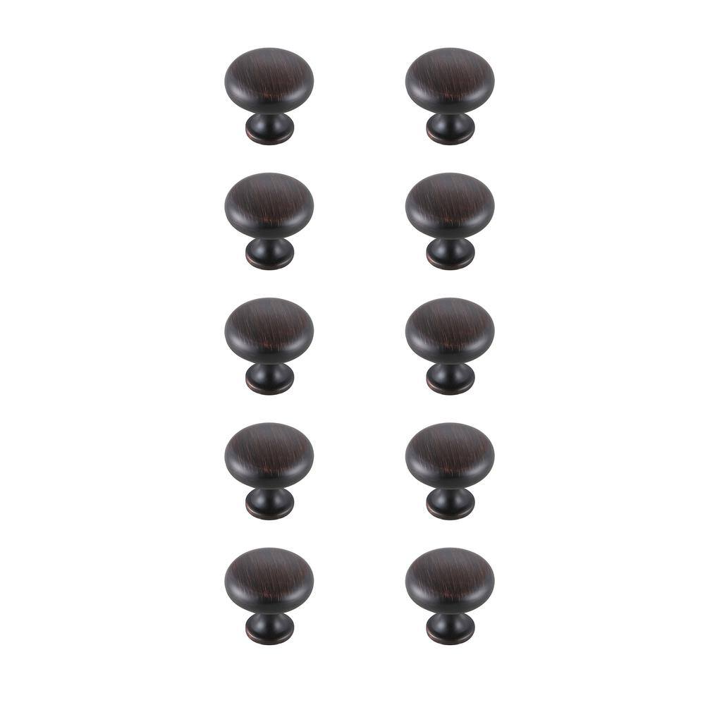 Alt View 2. Elegant Decor - Cadon 1.2" Diameter Oil-rubbed Bronze Mushroom Knob Multipack (Set of 10) - Oil-Rubbed Bronze.
