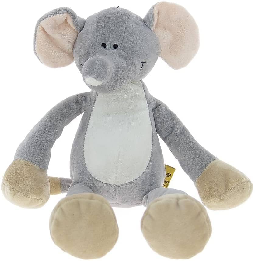 TriAction Toys - Teddykompaniet Diinglisar Collection 15 Inch Plush Animal | Elephant - Gray