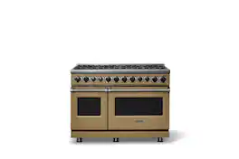 Viking - 48 in. Wide 8 Burner Dual Fuel Sealed Burner Range - Golden Hour