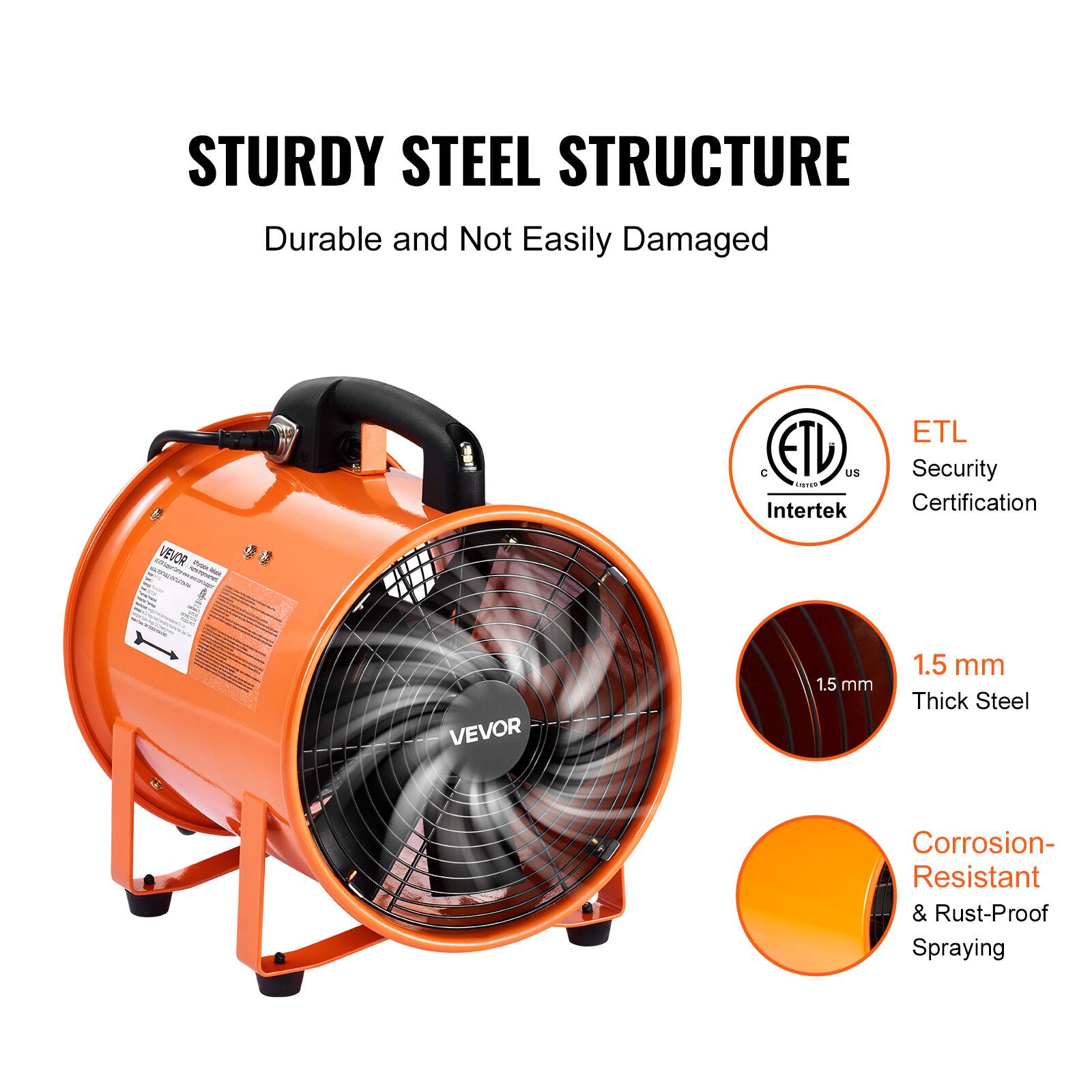 STURDY STEEL STRUCTURE  
Durable and Not Easily Damaged  

VEVOR  

ETL Security Certification  

1.5 mm Thick Steel  

Corrosion-Resistant & Rust-Proof Spraying