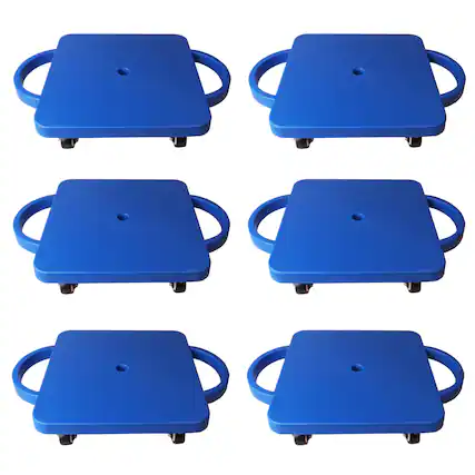 Front. GSE Games & Sports Expert - Floor Scooter Board with Handles, Sitting Scooter for Kids Indoor Play, Fun Scoot Board(6 Pack,Blue) - blue.