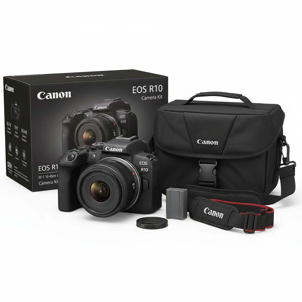 Canon EOS R10 Mirrorless Camera with RF S 18 45mm Lens Kit and