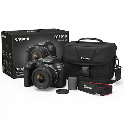 Canon EOS R10 Camera Kit
RF-S 18-43mm f/4-5.6 IS STM
EOS R10
Canon EOS R10 Camera Kit