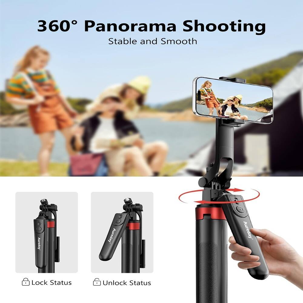 360° Panorama Shooting  
Stable and Smooth  

Lock Status  
Unlock Status