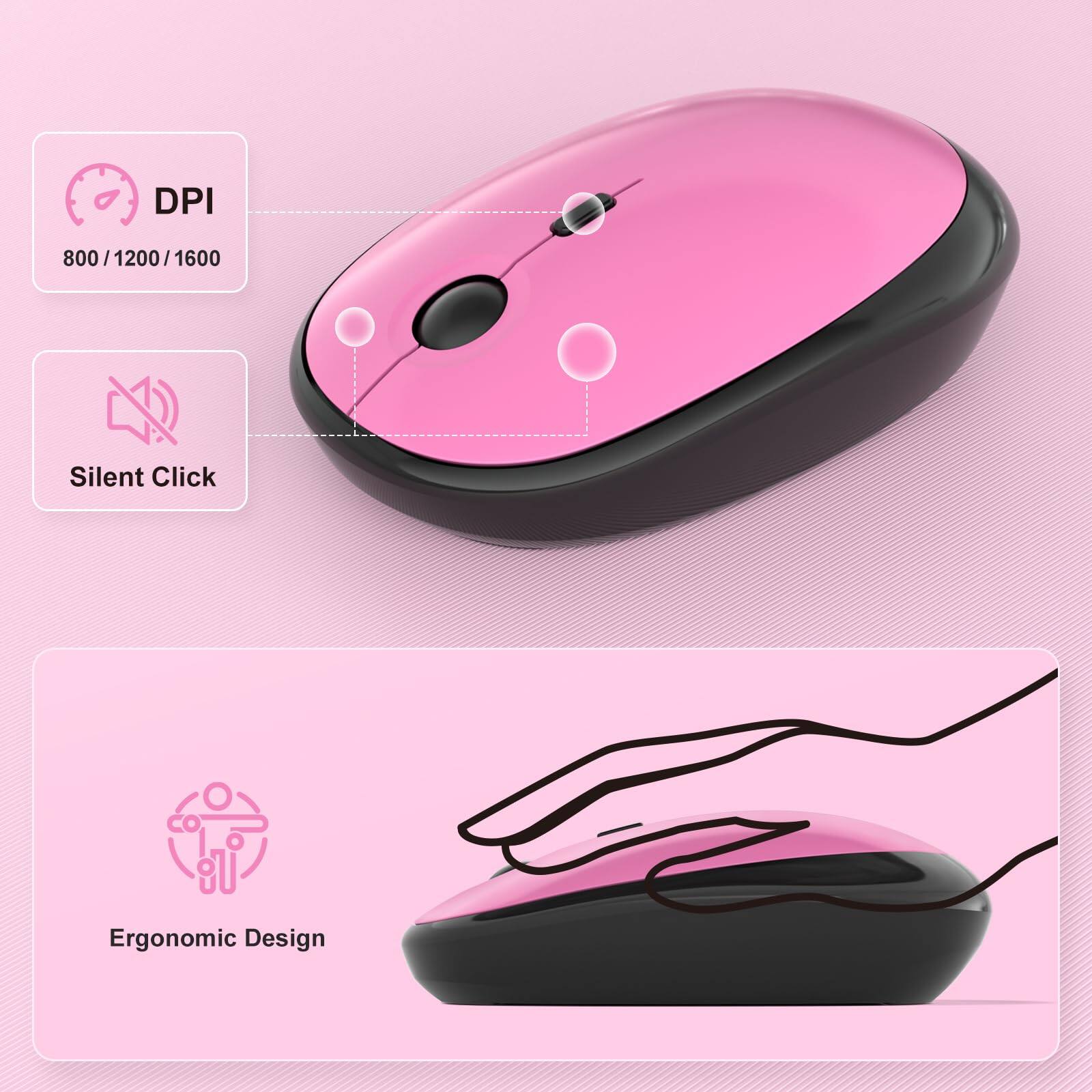 DPI: 800 / 1200 / 1600  
Silent Click  
Ergonomic Design