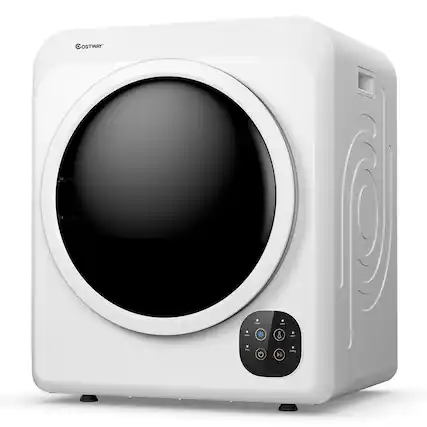 Front. Costway - Costway 1700W Portable Clothes Dryer Electric Tumble Laundry Dryer Stainless Steel Tub 13.2 lbs /3.22 Cu.Ft - white.
