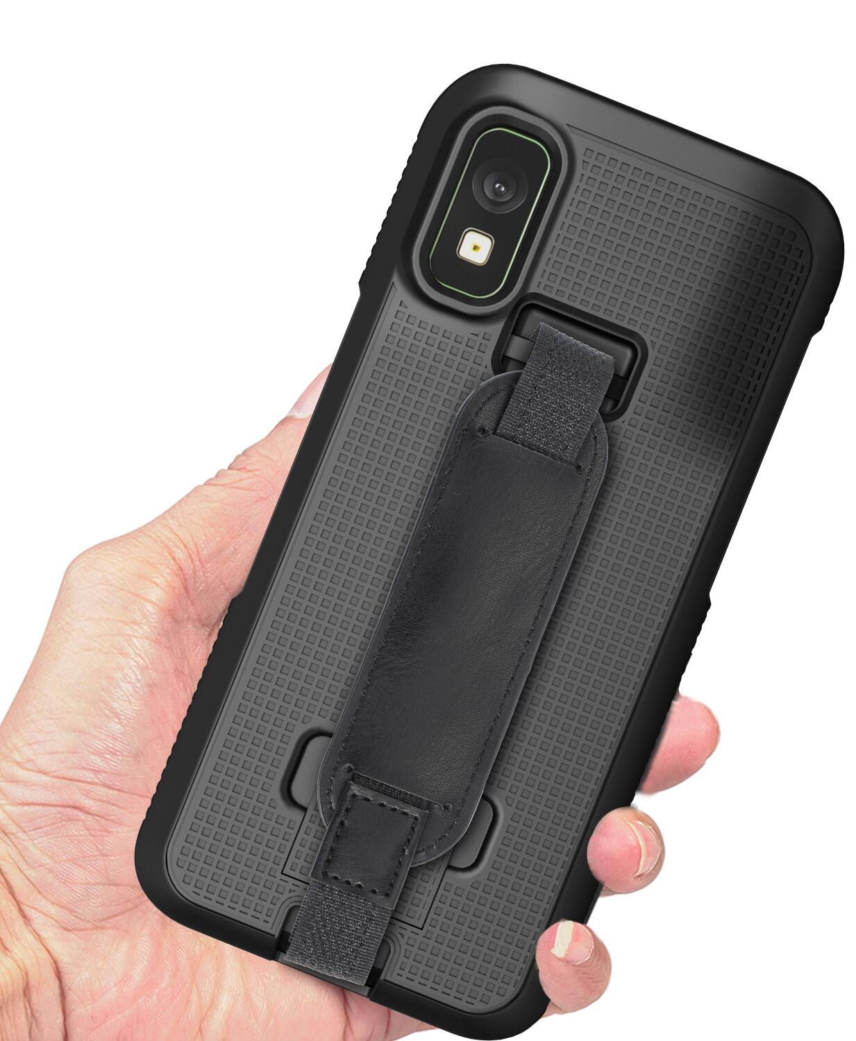 Alt View 7. Nakedcellphone - Case and Hand Strap Combo for Zebra TC501 Mobile Computer Scanner - Black.