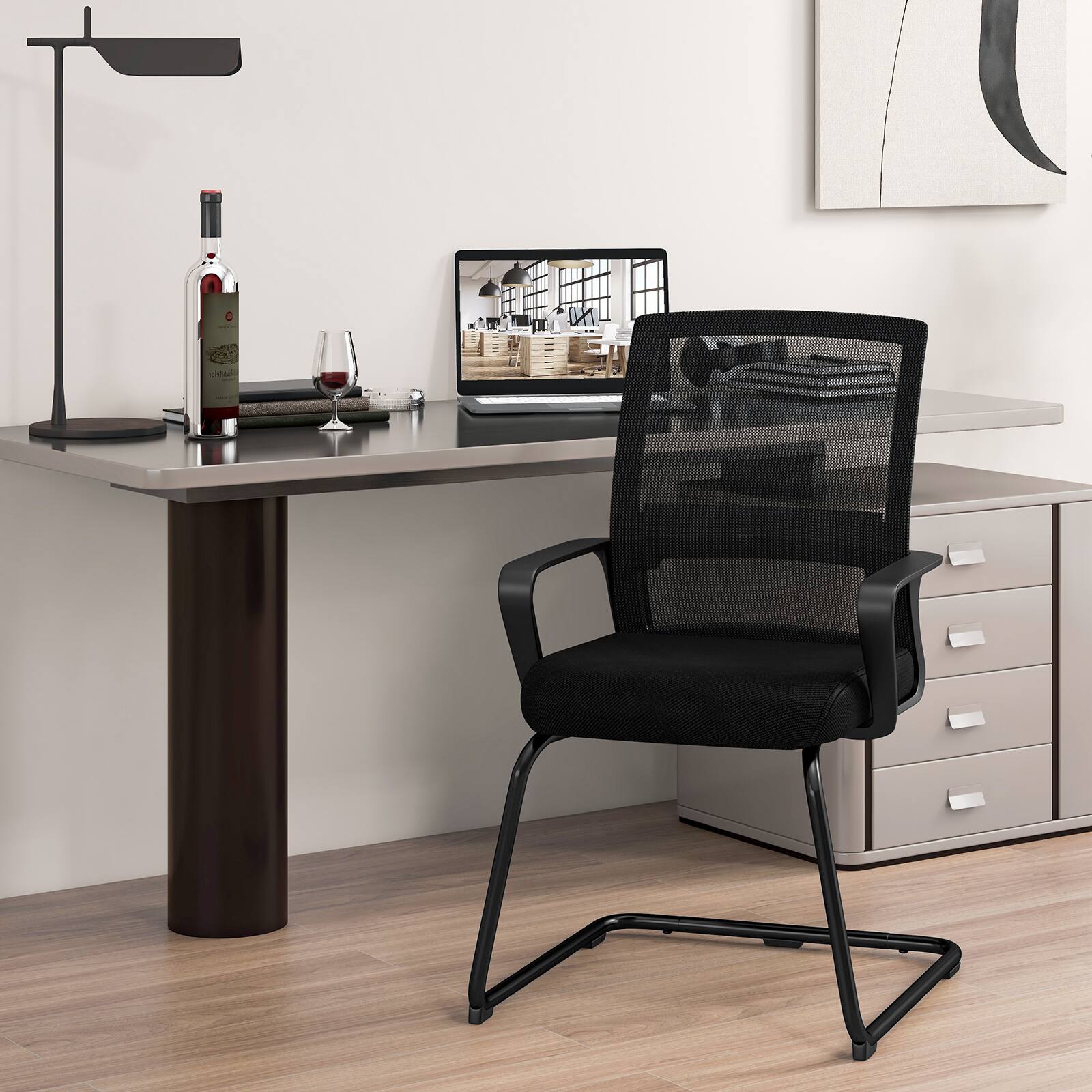 Ecooso Office Chair Guest Reception Chair with Lumbar Support for ...