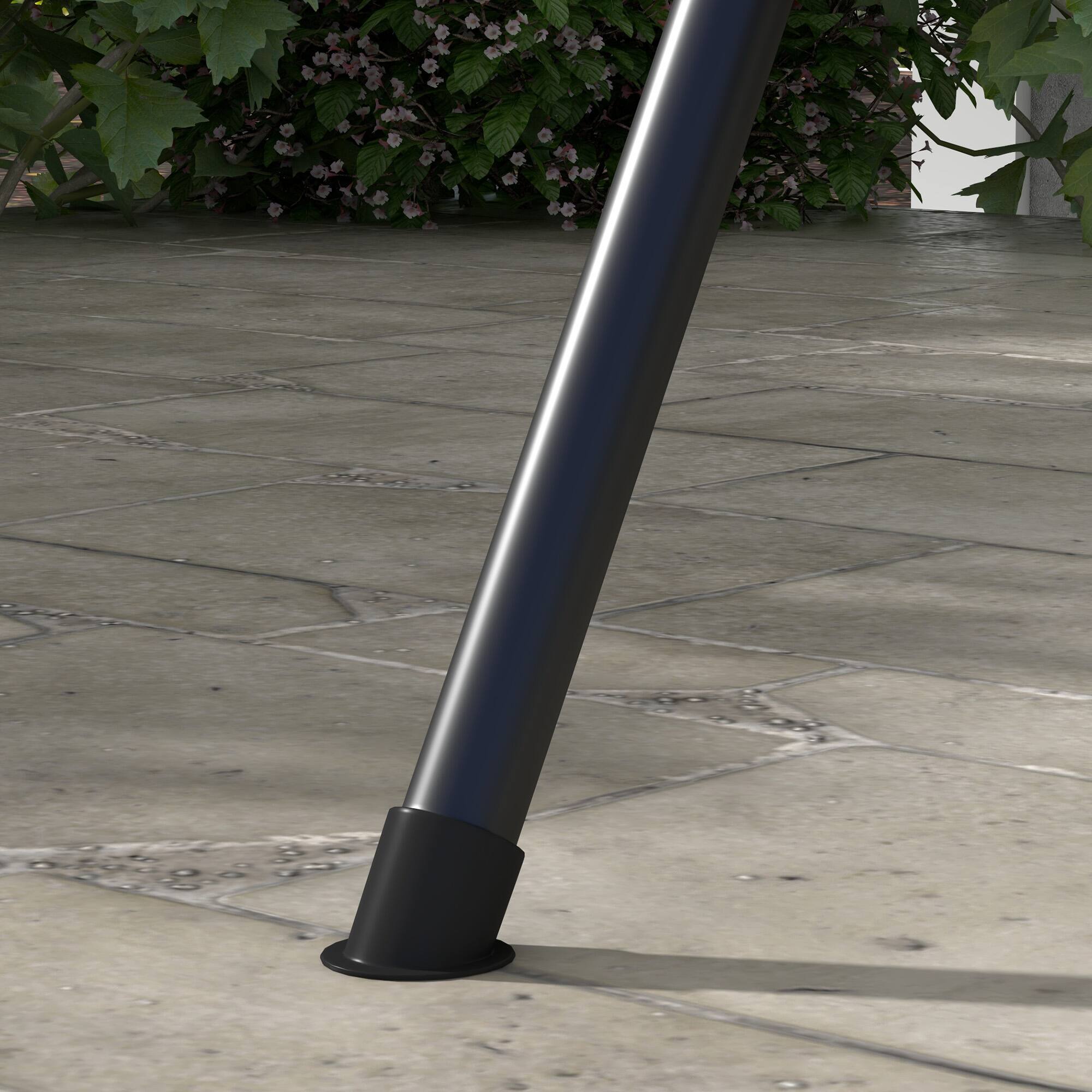 Alt View 5. Outsunny - Outsunny 3-Seat Outdoor Patio Swing Chair with Removable Cushion, Steel Frame Stand and Adjustable Tilt Canopy - Gray.