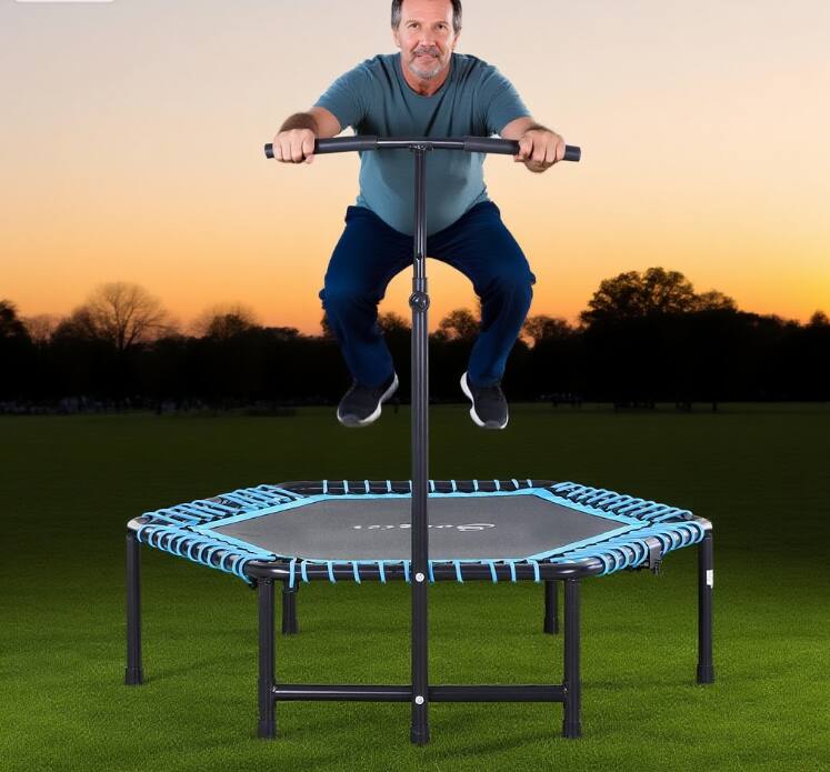 Angle. LOVMOR - Lovmor Standard FT Trampoline with Foldable Design Recreational Trampoline for Adults.