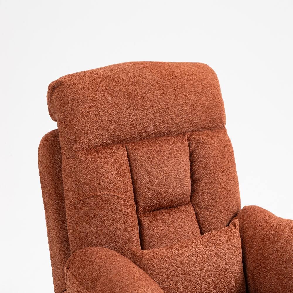 Alt View 8. Ropilly - Ropilly electric lift chair for elderly, 180 degree lay flat recliner, rose velvet massage chair with heat - Rose.