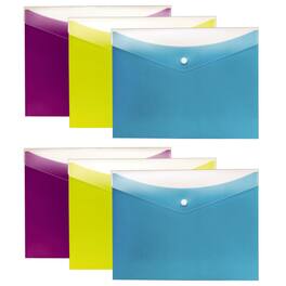 Pendaflex - Dual Pocket Snap Poly Envelope, Letter Size, 3 Per Pack, 2 Packs