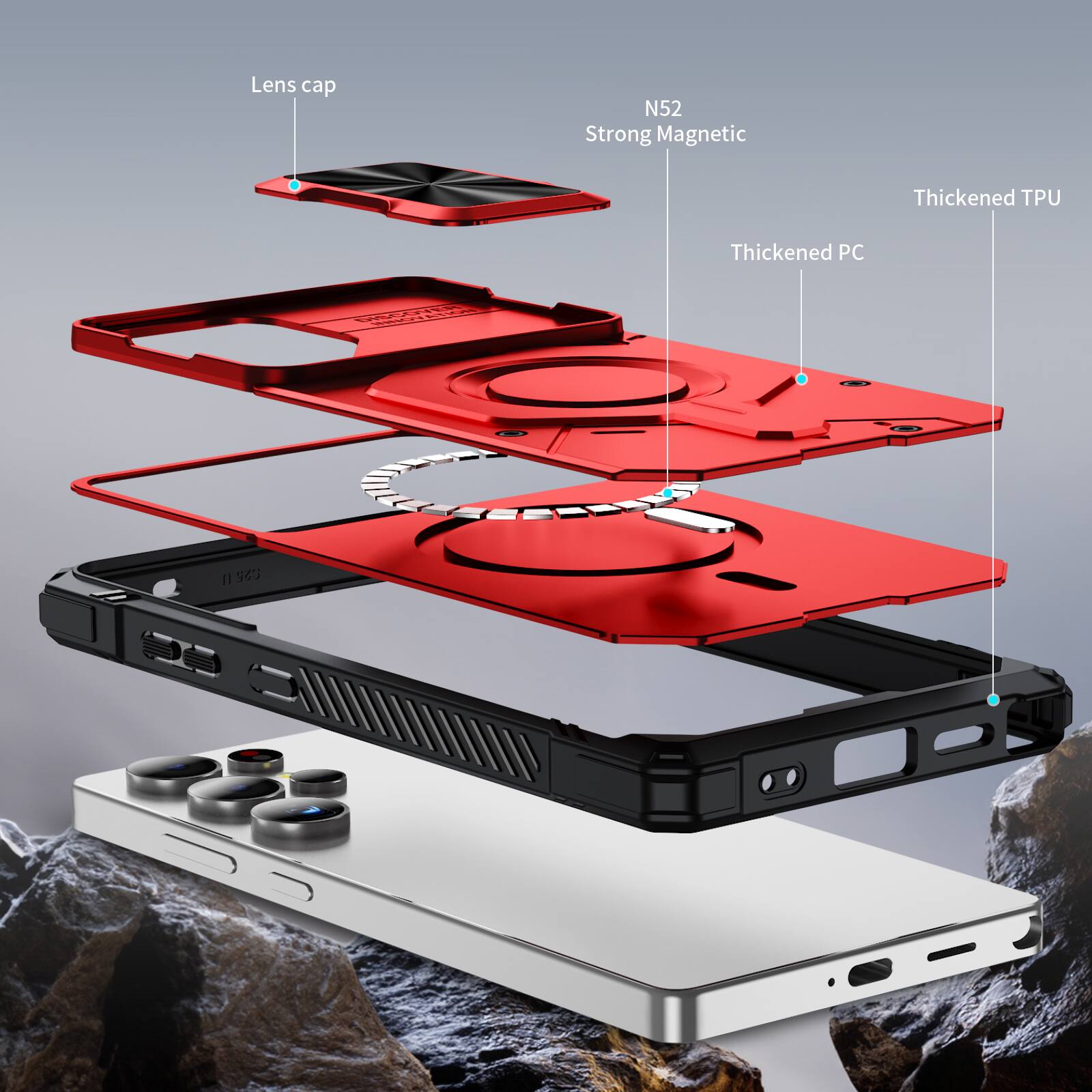 Lens cap  
N52 Strong Magnetic  
Thickened TPU  
Thickened PC  
DISCOVER INNOVATION  
0.925 CC