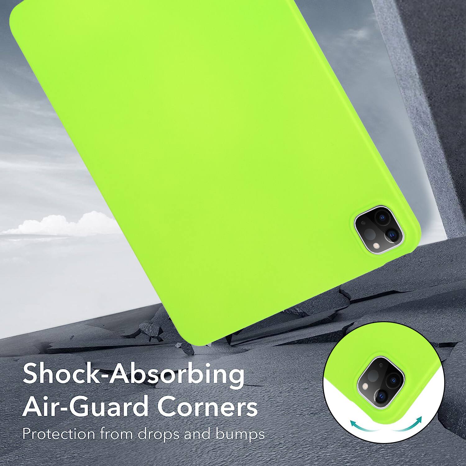 Shock-Absorbing Air-Guard Corners  
Protection from drops and bumps