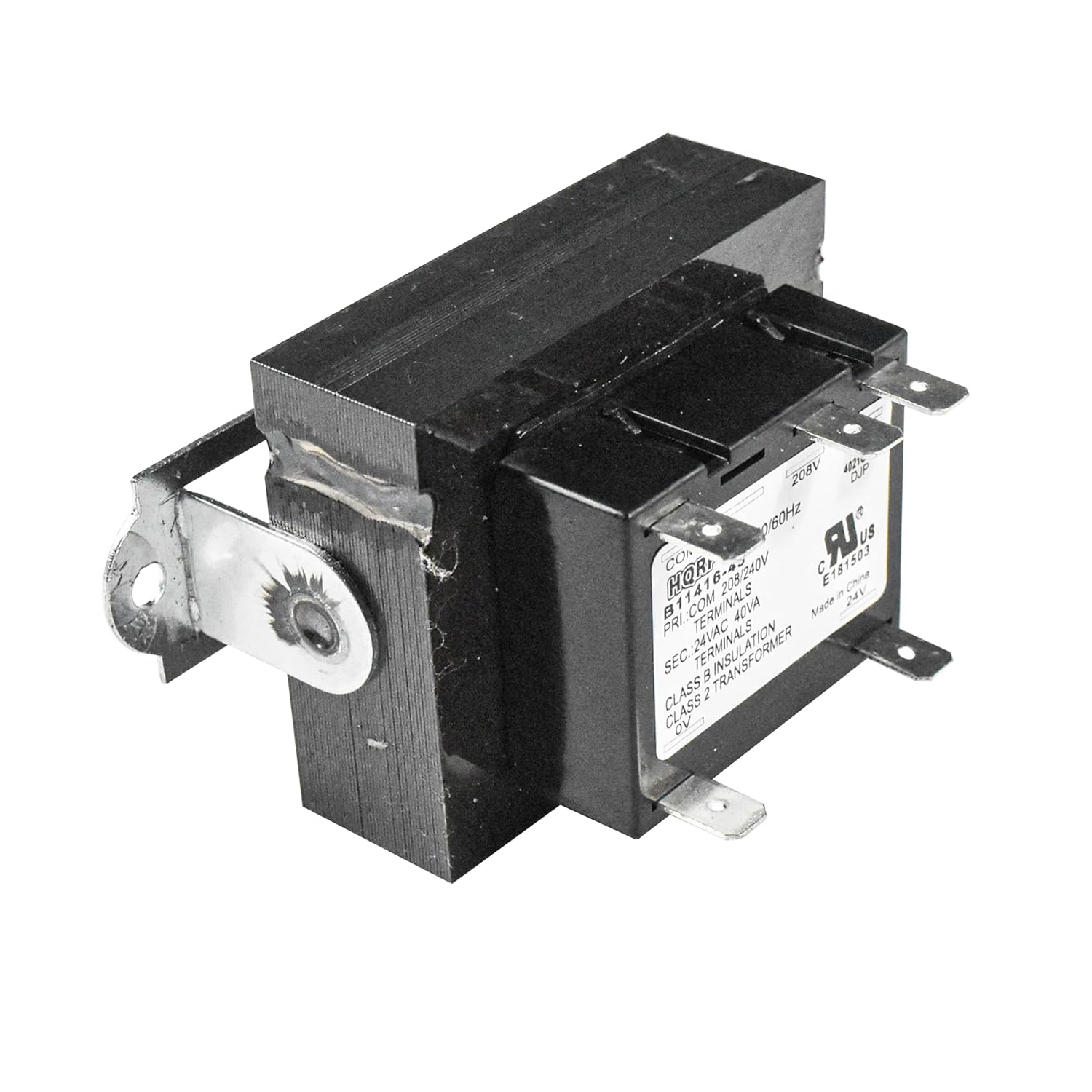 208V 42 DU 0BO2 LR US CO 208240V E181503 HORK i 24V PRITERMINALS B1 .COM 40VA forT SEC.24VAC 24VAC ATION CLASS 2 B TRANSFORMER CLASS DV