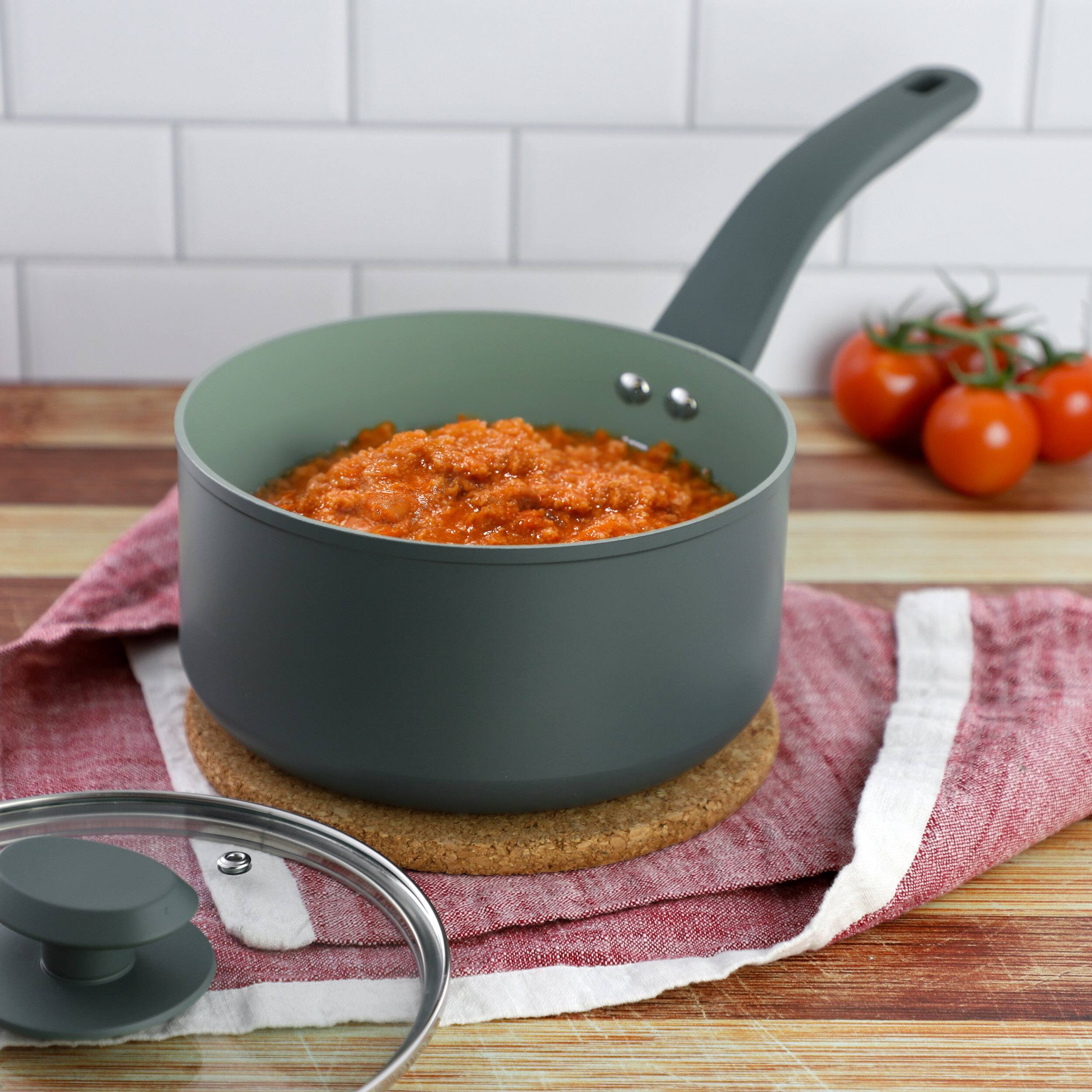 Alt View 5. Oster - Oster Sutterville Choice 2.5 Quart Ceramic Nonstick Saucepan with Lid in Evergreen - Green.