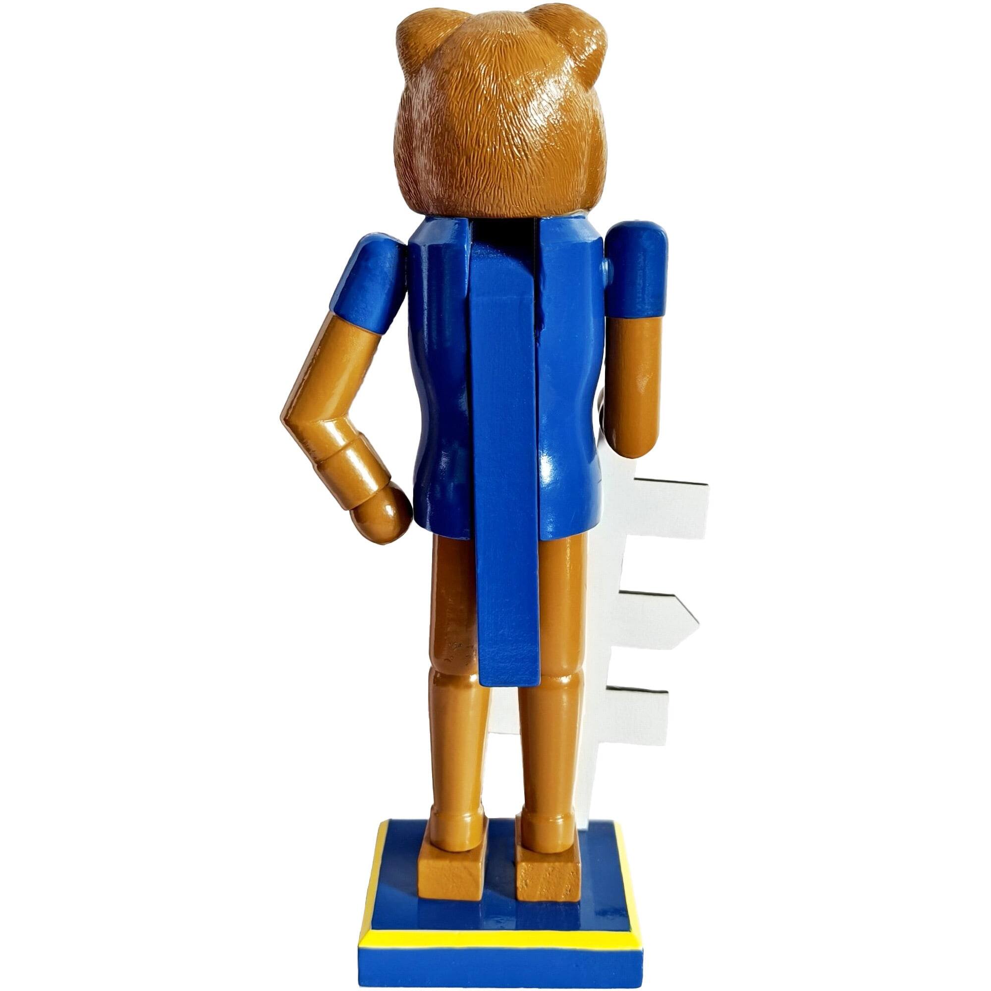 Alt View 1. Santa's Workshop - Pitt Panthers 12" Mascot Nutcracker - Blue.