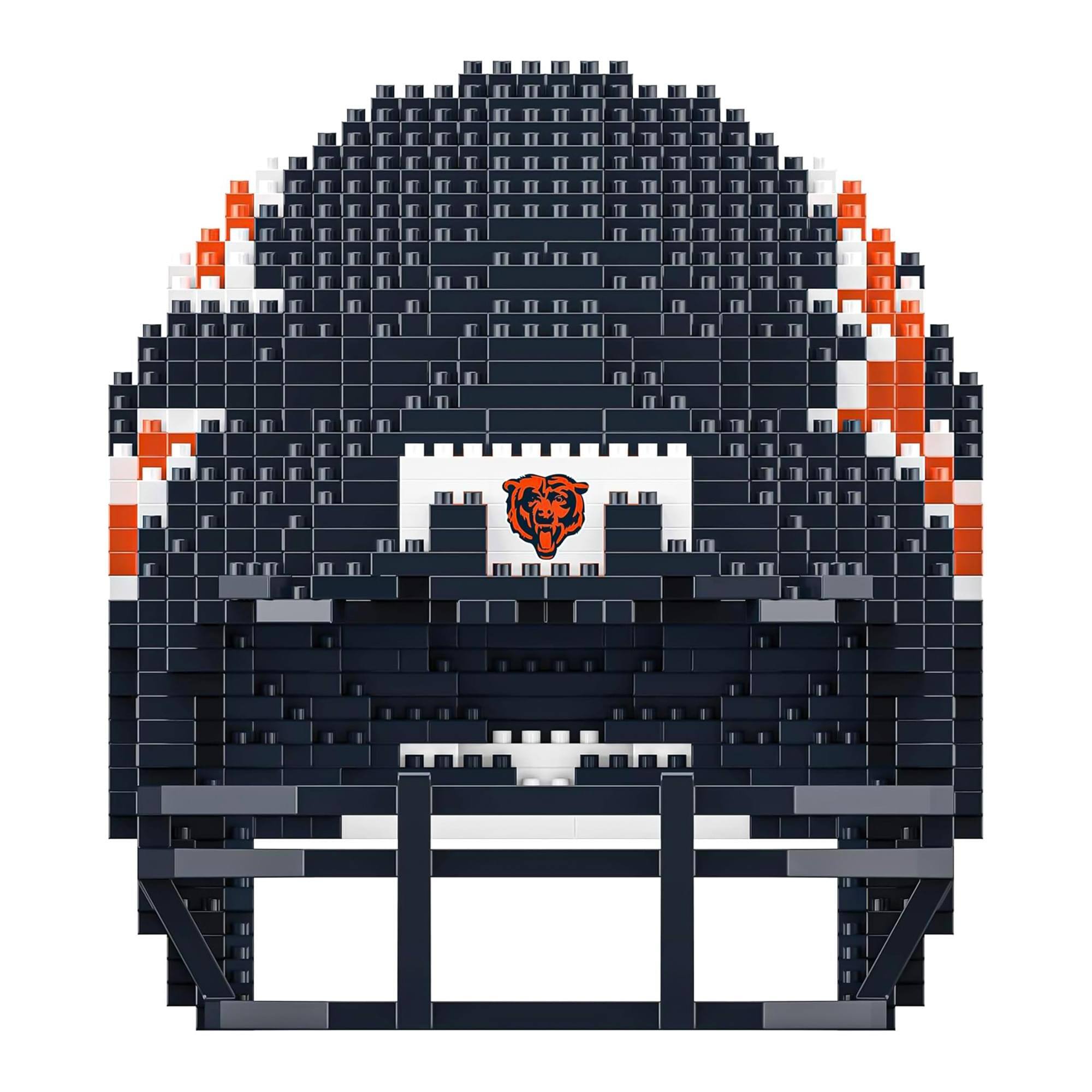 Alt View 3. Forever Collectibles - Chicago Bears NFL FOCO BRXLZ Helmet Building Block Set - Blue.