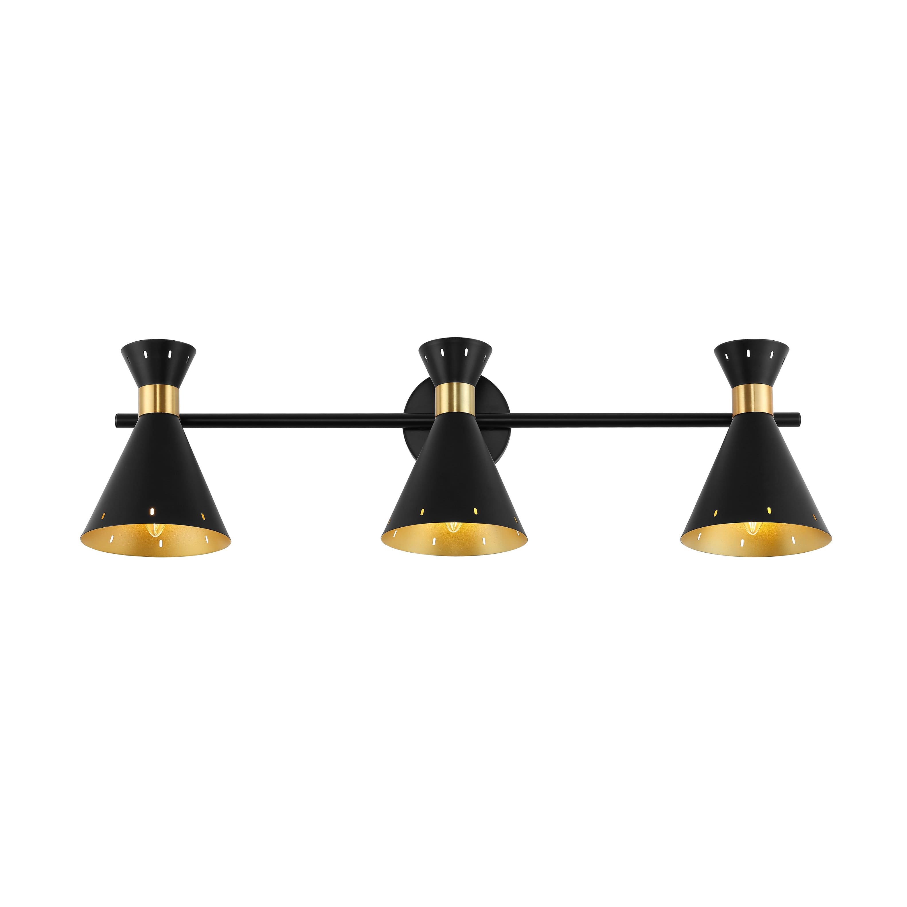 "Jonathan Y - Elroy 30.5"" 3-Light Iron Retro Contemporary LED Track Light , /Gold - Black" price history on PriceWatchPro