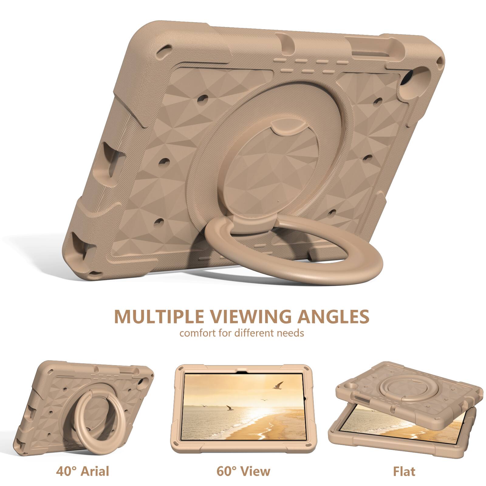 MULTIPLE VIEWING ANGLES  
comfort for different needs  

40° Aerial  
60° View  
Flat