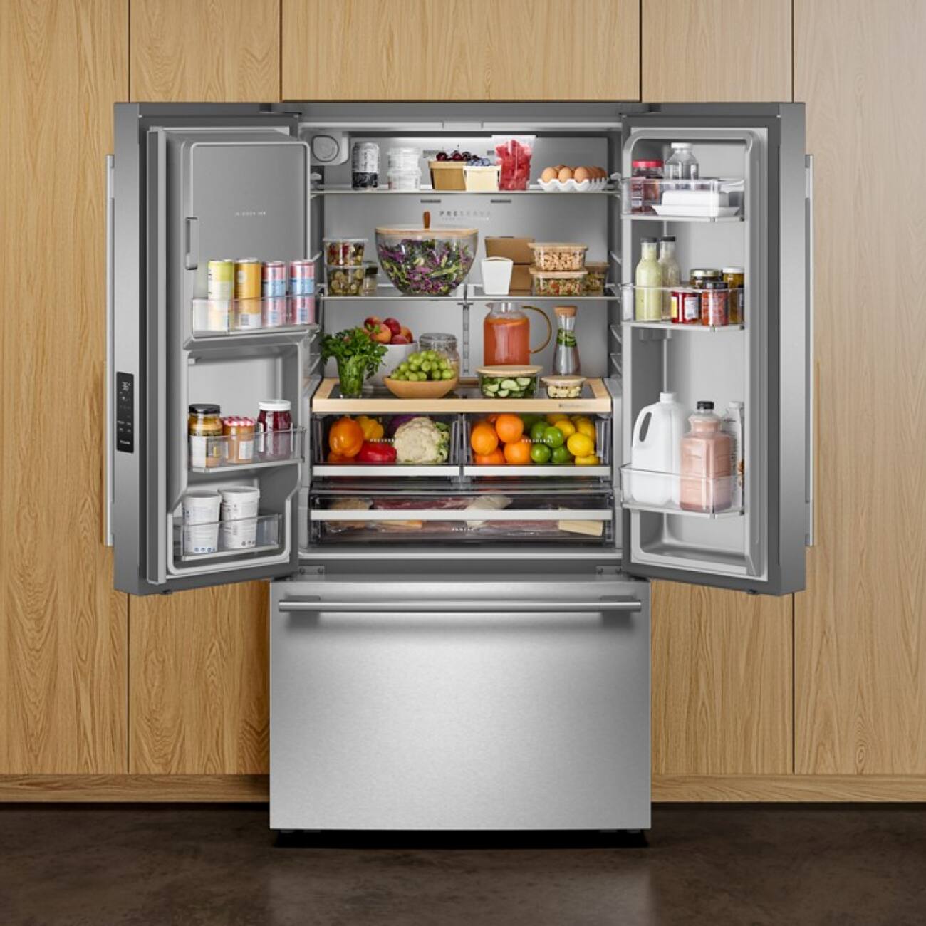 Alt View 7. KitchenAid - 36 in. Wide 30 cu. ft. French Door Refrigerator with Exterior Water and Ice - PrintShield Stainless.
