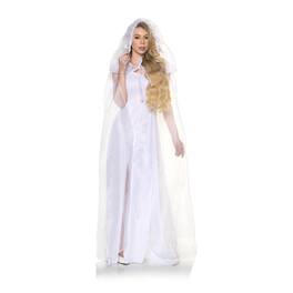 Underwraps - Tulle Cape with Extended Hood Adult Costume - White