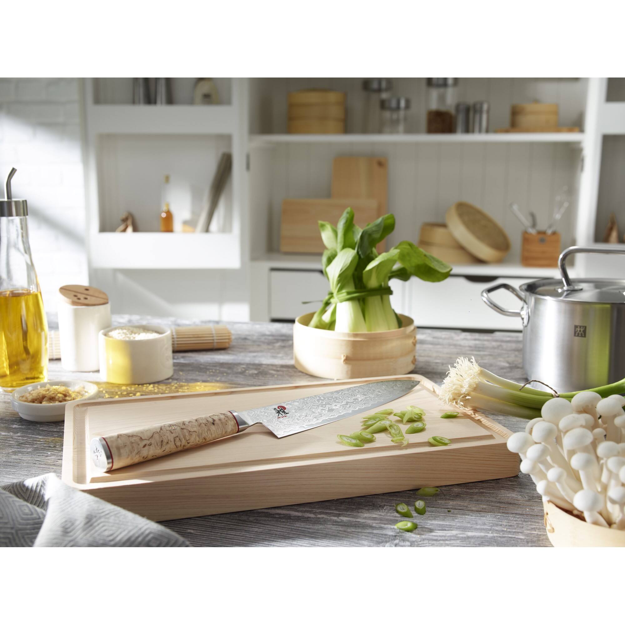 Alt View 4. Miyabi - Miyabi Birchwood SG2 5.5-inch Prep Knife - Stainless Steel.