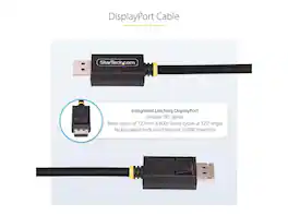StarTech.com - StarTech 3m DisplayPort 2.1 Cable, 40Gbps, 8K@60Hz/4K@144Hz, UHBR10, HDR, HDCP 2.2, VESA Certified DP40, M/M