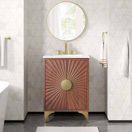 Daylight Bathroom Vanity Basin Included by Modway - White Walnut