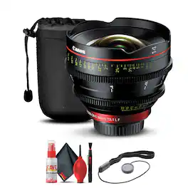 Canon - CN-E 14mm T3.1 L F Cinema Prime Lens (EF Mount) (8325B001) Base Bundle - Black