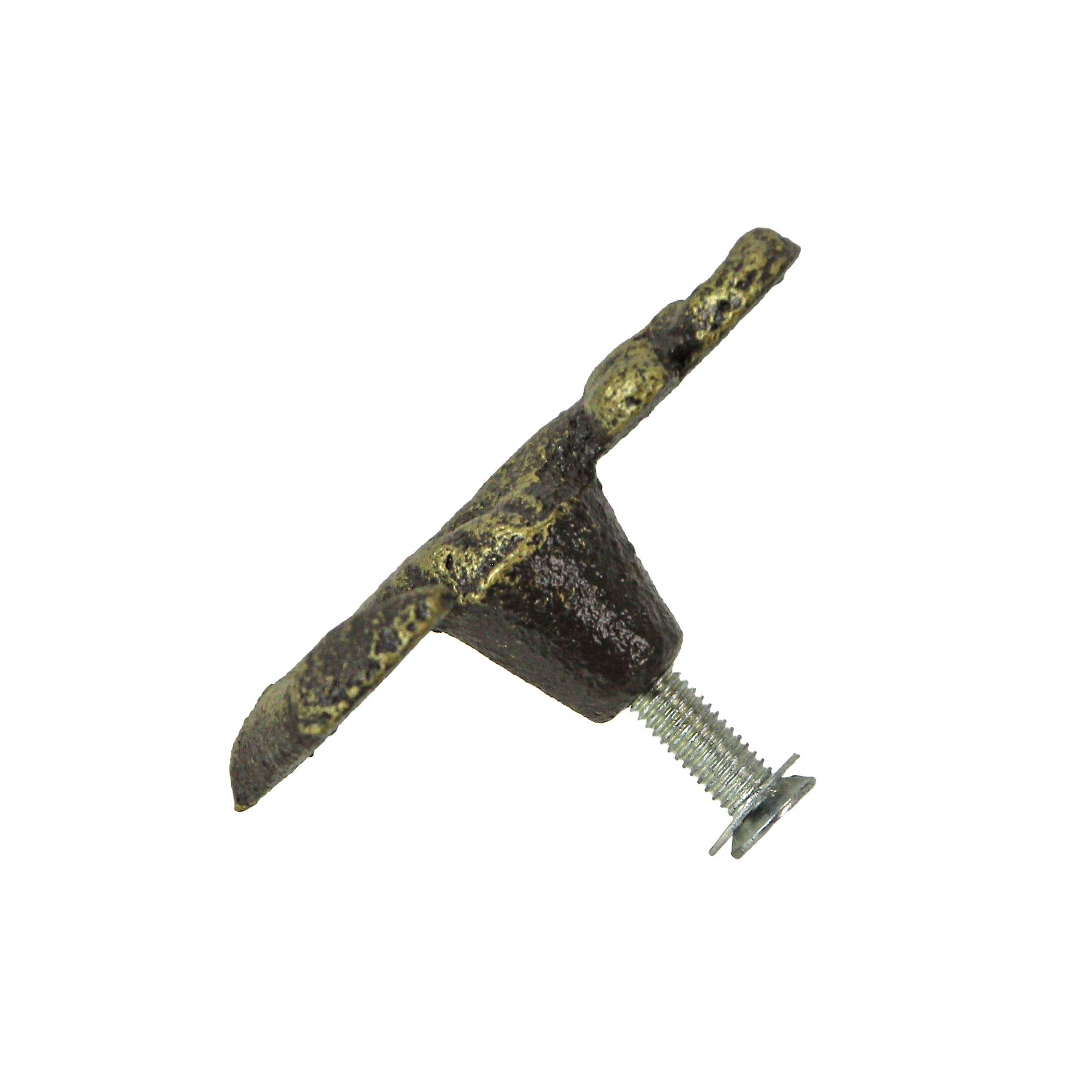 Alt View 2. Zeckos - Bronze Cast Iron Ship Anchor Drawer Pull Decorative Cabinet Knob Set of 6 - Bronze.