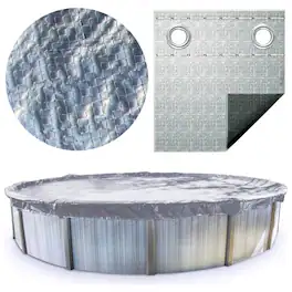 Swimline - Hydrotools Silver King Winter Cover for 16x32 Ft Above Ground Pools